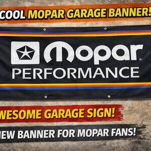 Mopar Racing Banner 2x8ft | Man Cave Garage Decor |‎ Muscle Car Racing